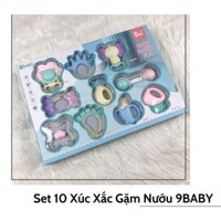 Xúc Xắc Gặm Nướu Kích Thích Xúc Giác, Thính Giác Baby Rattle 10 Món Phong Cách Hàn Quốc