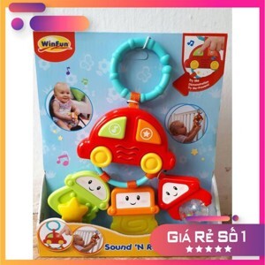 Xúc xắc gặm nướu treo cũi hình ô tô có đèn nhạc Winfun 0628