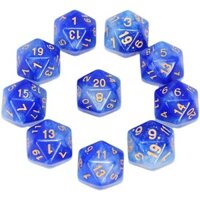 Xúc xắc kỹ thuật số 20 mặt phong cách bầu trời sao, trò chơi giáo dục sớm, phụ kiện trò chơi bảng xúc xắc hai mươi mặt, miễn phí vận chuyển