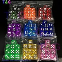 Xúc xắc màu kẹo trong suốt 16MM, bộ xúc xắc đa năng, dụng cụ dạy học