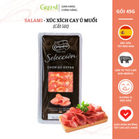 Xúc xích cay heo Iberico ủ muối Tây Ban Nha cắt lát 45g