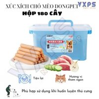 Xúc Xích Dongpet Hộp 180 Cây - Thức Ăn Thưởng Thơm Ngon Cho Thú Cưng