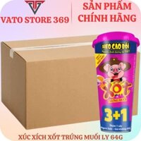 Xúc xích HEO CAO BỒI xốt vị trứng muối ly 64g