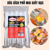 XÚC XÍCH PHÔ MAI TAN CHẢY CUỘN GIẤY BẠC 500gr siêu ngon