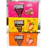 Xúc Xích Ponnie Hot Dog Giòn Ăn Liền Vị Cay Hộp x 20 Cây x 28G
