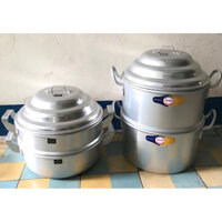 Xửng hấp bánh bao chỏ hấp xôi nồi hấp lớn nhôm Thanh Hiền dùng làm hấp há cảo hấp bánh plan hàng chính hãng dày đẹp