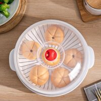 Xửng hấp đồ ăn trong lò vi sóng Việt Nhật 5625 - Khay hấp lò vi sóng có ngăn đựng nước và nắp đậy