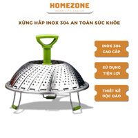 Xửng Hấp Inox 304 HOMEZONE Hấp Đồ Ăn Tiện Lợi Đồ Gia Dụng Cao Cấp