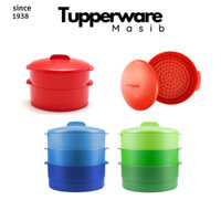 Xửng Hấp Tupperware 2 / 3 Tầng Steam It Màu Đỏ - Nhựa Nguyên Sinh - Kín Hơi