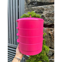 xửng hấp Tupperware 4 tầng, Tup Malay, MÀU HỒNG XINH XẮN, nổi bật nhà bếp bạn