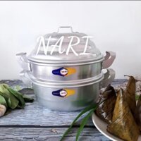 Xửng nhôm hấp xôi 32-44cm, hấp bánh bao, hấp cá, nồi hấp nhôm Thanh Hiền, Kim sang cao cấp đủ size từ 32cm-46cm