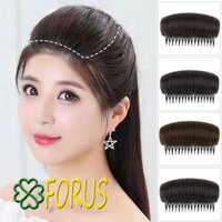 Xược phồng mái tóc giả FREESHIP tóc giả nữ, độn phồng tóc giả, độn phồng mái - Nâu đỏ - Dài 11cm