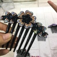 Xược tóc French twist đính đá siêu đẹp - nâu