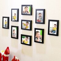 (XƯỞNG KHUNG) Bộ 9 khung ảnh 10x15 treo tường trang trí phòng- MIỄN PHÍ IN ẢNH kèm theo