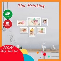 [Xưởng khung tranh] Bộ 6 khung ảnh treo tường hiện đại Composite - 6 khung hình Size S, Size M