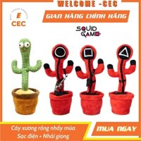 Xương Rồng Nhảy Múa Nhái Giọng, Phát Nhạc, Nhại Tiếng, Biết Nói Xương Rồng Squid Game [CEC Store]
