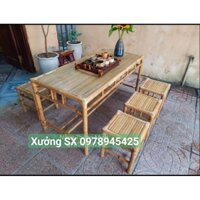 Xưởng sỉ Bàn ghế tre, bộ bàn ghế mây tre để sân vườn