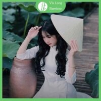 (xưởng sx) Nón lá múa tặng kèm quai nón biểu diễn văn nghệ, nón lá xứ Huế trắng sáng mỏng nhẹ đường kính 40cm