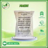 Xút vảy NaOH 99%, Sun Soda dùng trong xử lý nước thải, ngành công nghiệp giấy, vải. Bao 25kg