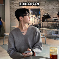 XUXIAOYAN áo len nam cardigan xu hướng thời trang MMY2490LII 52Z241224