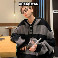 XUXIAOYAN áo len nam cardigan xu hướng thời trang MMY23A0PJN 52Z241224