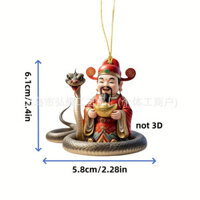 Xuyên biên giới Acrylic 2 Máy Bay Sáng Tạo Năm Rắn Thần Tài Ba Lô Móc Khóa Đồ Trang Trí Xe Hơi