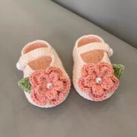 Xvhn Giày Trẻ Em Camellia diy Handmade Móc Chất Liệu Túi Móc Sữa Cotton Len Giảm Chán Thời Kỳ