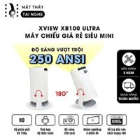 Xview XB100 Ultra - Máy chiếu mini giá rẻ tích hợp Hệ điều hành Android, độ sáng 250 ansi lumens, độ phân giải HD720p, hỗ trợ đầu vào 4K UHD và chỉnh nghiêng tự động theo chiều dọc