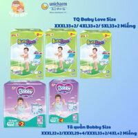 [XXXL22+2/XXXL29+4/4XL33+2/5XL33+2] Bỉm Tã Quần Bobby Siêu Mỏng Size XXXL22/XXXL29 Miếng cho bé 20 - 35kg