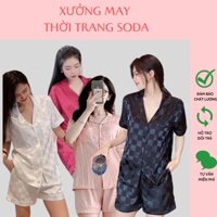 Xxxzzds Bộ Mặc Nhà, Pijama Lụa, Bộ Ngủ Nữ Mùa Hè Áo Cộc Tay Quần Đùi Chất Liệu Lụa Gấm Thiết Kế Siêu Xinh Sang Trọng