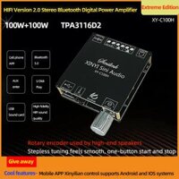 XY-C100H HIFI 2x100W TPA3116D2 AUX+ bluetooth 5.0 HIFI Digital Power Stereo Amplifier Board APP Control AMP Amplificador