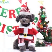 Xyax Quần Áo Thú Cưng Dễ Thương Ông Già Noel Có Mũ Quần Áo Mèo Trang Phục