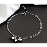 Y-00003_Lắc tay bạc cao cấp đính lục lạc tinh xảo phong cách Hàn Quốc tối giản