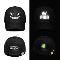 [Y] Pikachu Gengar Hat Pokémon Anime Dạ Quang Nam Pokemon Pokemon Mũ Hợp Thời Trang