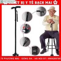 [Y Tế Bạch Mai] Gậy Chống – Ba tong Gấp 4 Khúc Có Đèn Led Magic Cane
