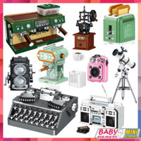 Ý Tưởng Máy Đánh Chữ Khối Xây Dựng Máy Ảnh Đồ Chơi Cho Trẻ Em Retro Máy Giáo Dục Polaroid DIY Mẫu Bé Trai Bé Gái Quà Tặng Sáng Tạo