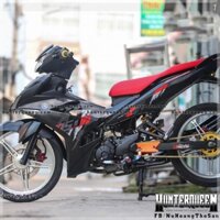 Y15ZR 2022 đen đỏ, Tem dán xe Exciter 150 cao cấp. In UV ép nhiệt, kích thước chuẩn