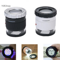 Y2e2noa 30X Kính lúp bỏ túi có tỷ lệ Đèn LED UV Chiếu sáng Kính lúp Có thể điều chỉnh Tiêu cự HD Loupe Dụng cụ trang sức Đọc HOT