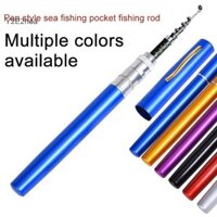 Y2e2noa Siêu Ngắn Bỏ Túi Thanh Thép Đầu Câu Cá Nhỏ Micro Mini Cần Câu Cá 1m 1.4m 1.6 Trống Cuộn Đá Câu Cá HOT
