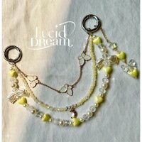 Y2K Dây đeo điện thoại Móc khoá Móc treo túi xách Handmade thủ công hạt pha lê xỏ hạt màu sắc cho nam nữ