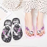 Y2k Hello Kitty Dép Sanrioed Anime Kawaii Mùa Hè Flip-Flops Pinch Đi Biển Mũi Nhọn Sáng Tạo Xu Hướng Thời Trang Chống Trơn Trượt