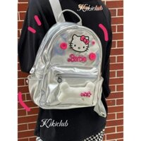 Y2k Sweet Hot Girl Hellokitty Nút Hồng Dễ Thương Ba Lô Nhỏ Sinh Viên Da Ngọt Ngào Hợp Thời Trang Túi Thường Ngày