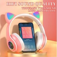 Y501ai Nghe Mèo Bluetooth không dây hồng tím tai nghe Chơi Game Hình Tai chụp tai có mic Đáng Yêu Kèm Phụ Kiện phụ kie