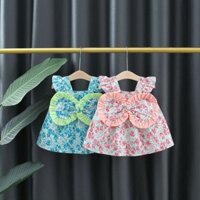 Y5y6 & xdt160 ba chiều nơ tulip flying sleeve sling dress