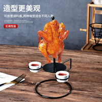 Ya Ka Sáng Tạo Mực Hành Nhẫn Tháp Khoai Tây Ống Thép Bộ Đồ Ăn Mỹ Nhà Hàng Khách Sạn Bộ Đồ Ăn Gà Giá Đen Bạc