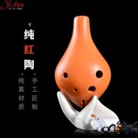 [Yadi / yadi] 6 lỗ Ocarina AC Người mới bắt đầu được đề xuất Đồ gốm màu đỏ Sáu lỗ Alto C-Tuned Return Ocarina Nhạc cụ