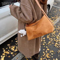 YADOU Vintage niche da lộn túi xách nữ dung tích lớn thời trang đeo chéo một vai