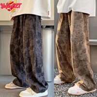 YAFEXCLT Casual Loose Pants Bandhnu Pattern Brand New Loose-fit Polyester Fabric