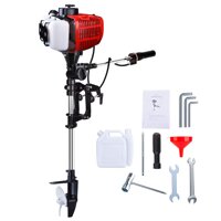 Yaheeda 2 Stroke Boat Motor, New 3.6 HP Boat Engine Outboard Boat Motor Water Sports Inflatable Fishing Boat Engine with Air Cooling CDI System Sys...