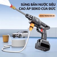 YAKO Máy Rửa Xe cầm tay công suất cao Pin công suất cao 600W 1 pin sạc 48V kèm nhiều phụ kiện tiện dụng